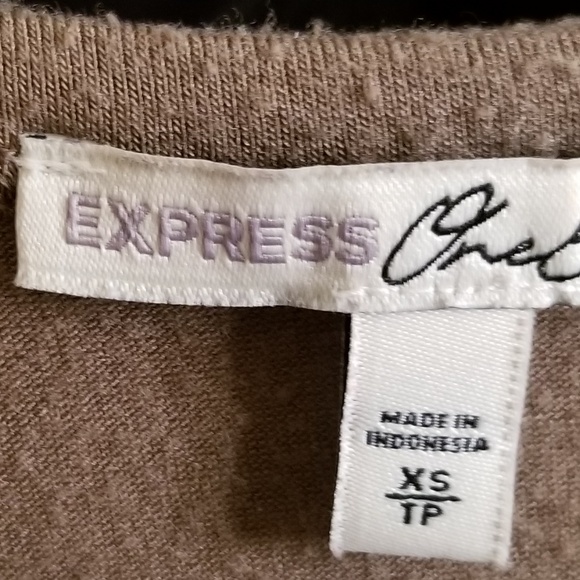 Express Olive Green, Split Shoulder Detail EUC - Picture 4 of 6